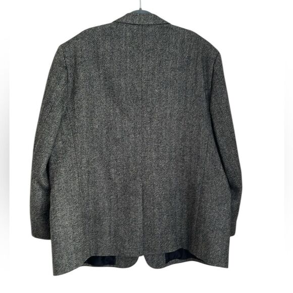 Alexander Lloyd Vintage Men’s Wool Herringbone Blazer Single Vented Gray 54R - Picture 2 of 16